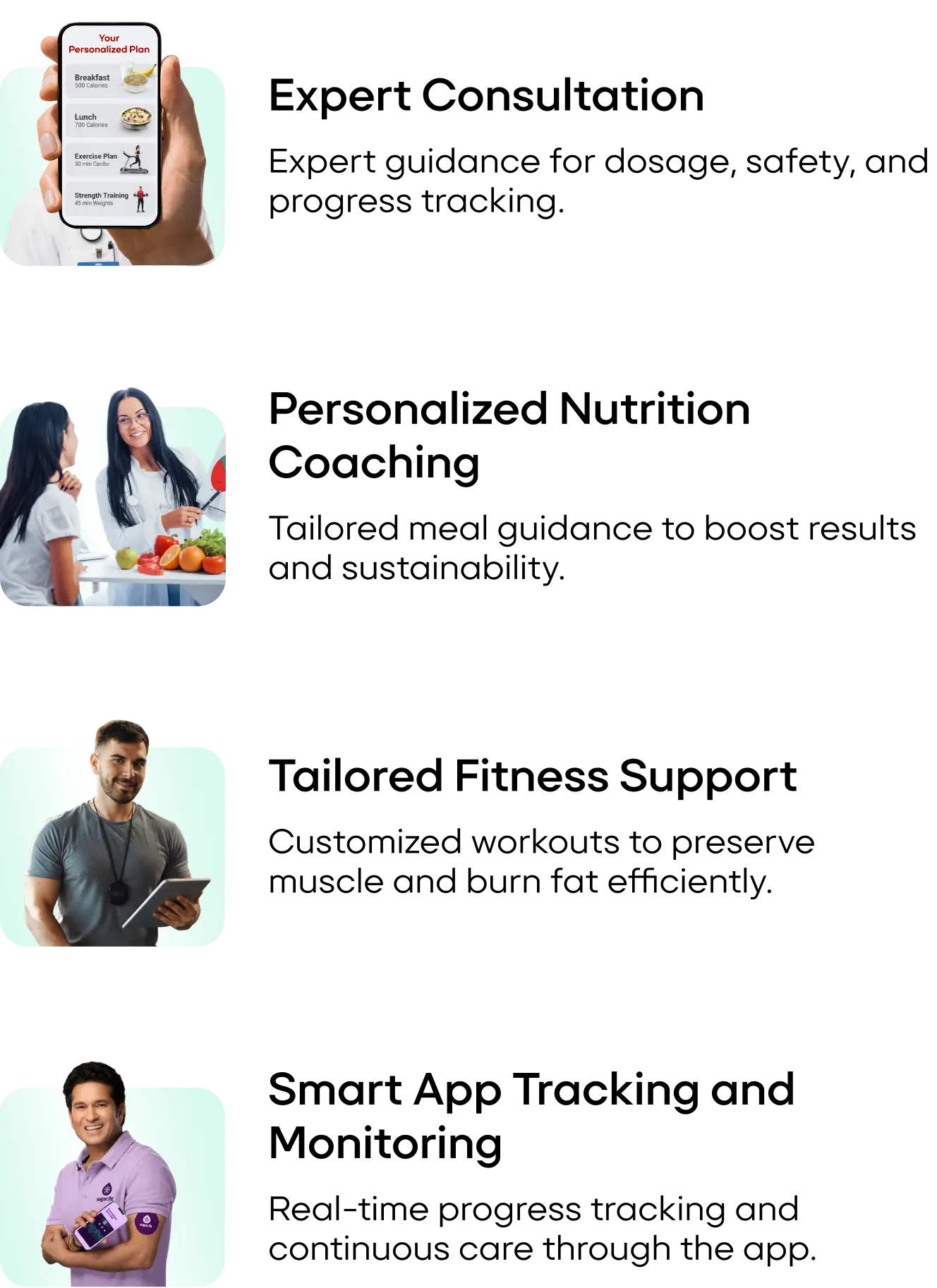 What is included in the Weight loss program